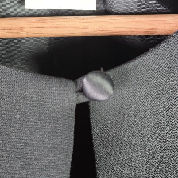 Harvé Benard Black 20W Evening Jacket Pleated Pocket Trim Structured Elegant VTG - Picture 6 of 12